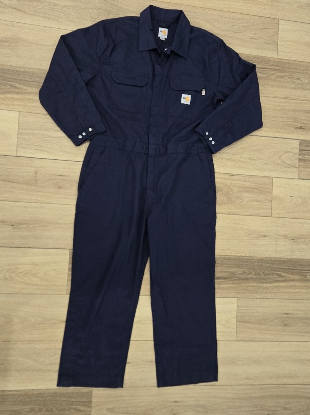 Carhartt Men's Safety Cat 2 Flame Resistant Workwear Utility Coveralls Navy Sz L